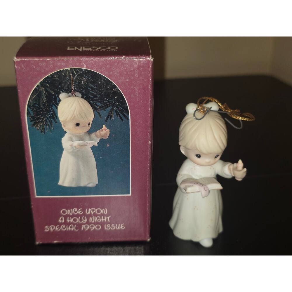 Precious Moments Once Upon‎ a Holy Night Ornament 1990 Issue 523852